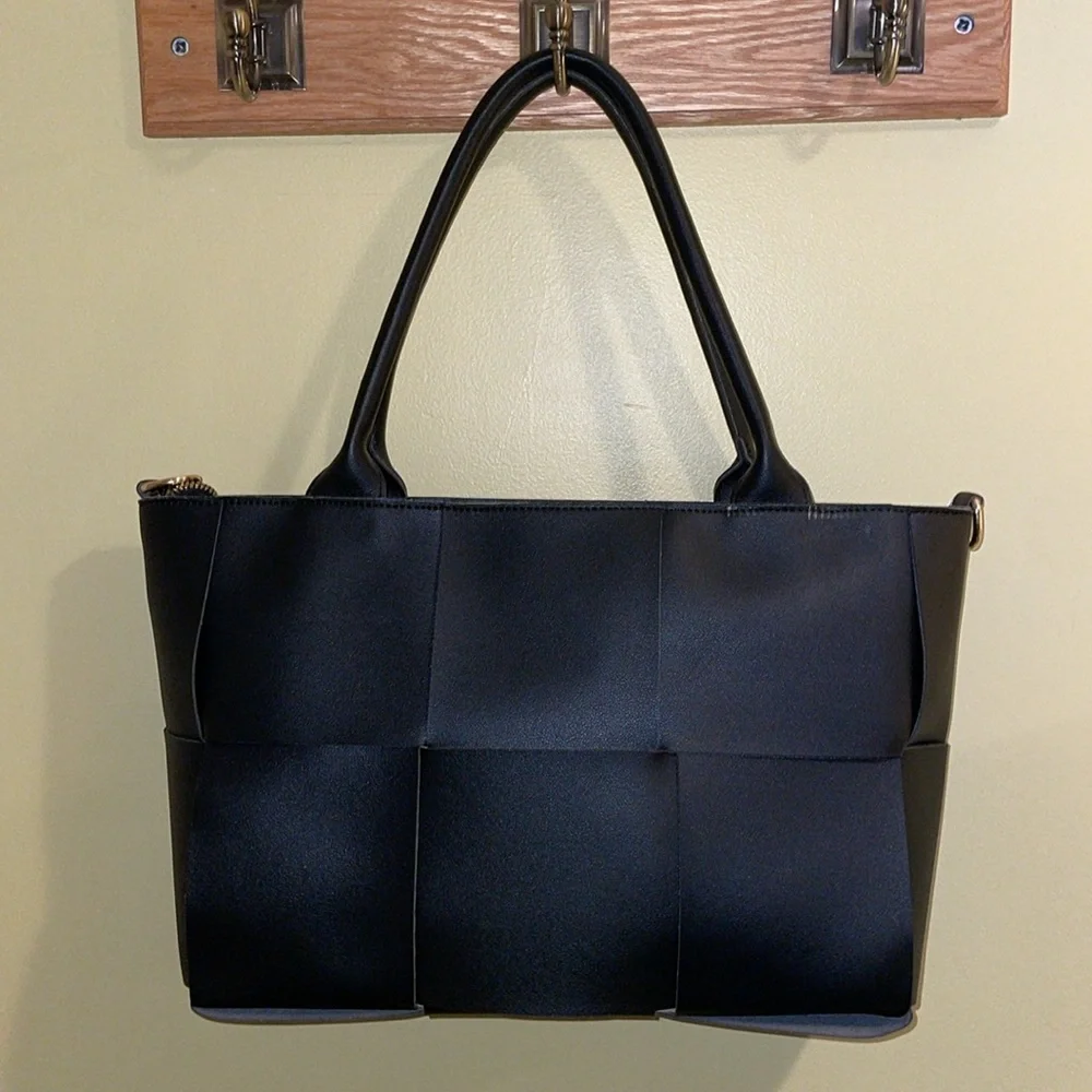 Medium Black Vegan Handbag or Crossbody NWOT