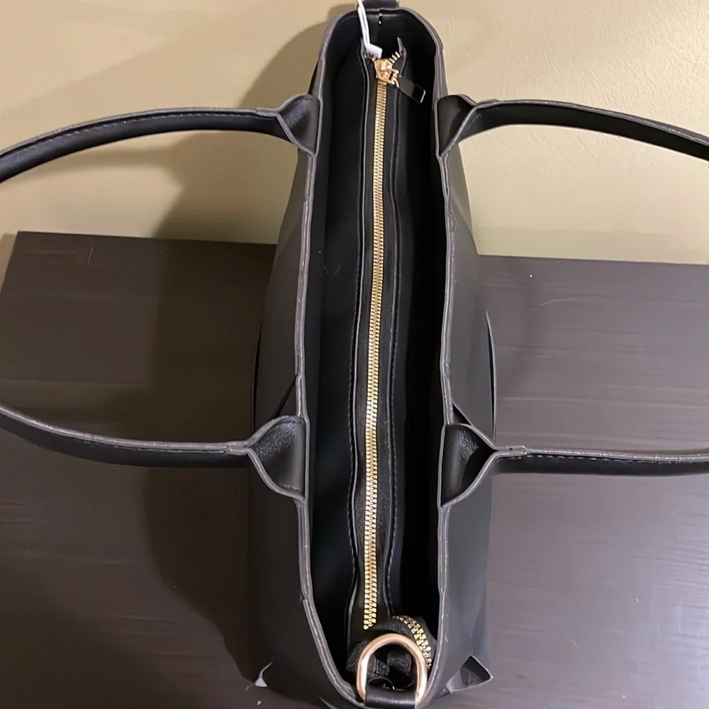 Medium Black Vegan Handbag or Crossbody NWOT