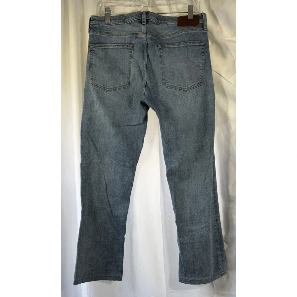 Lands' End Square Rigger Jeans Mens 32 Blue‎ Cotton Denim Straight Leg Faded