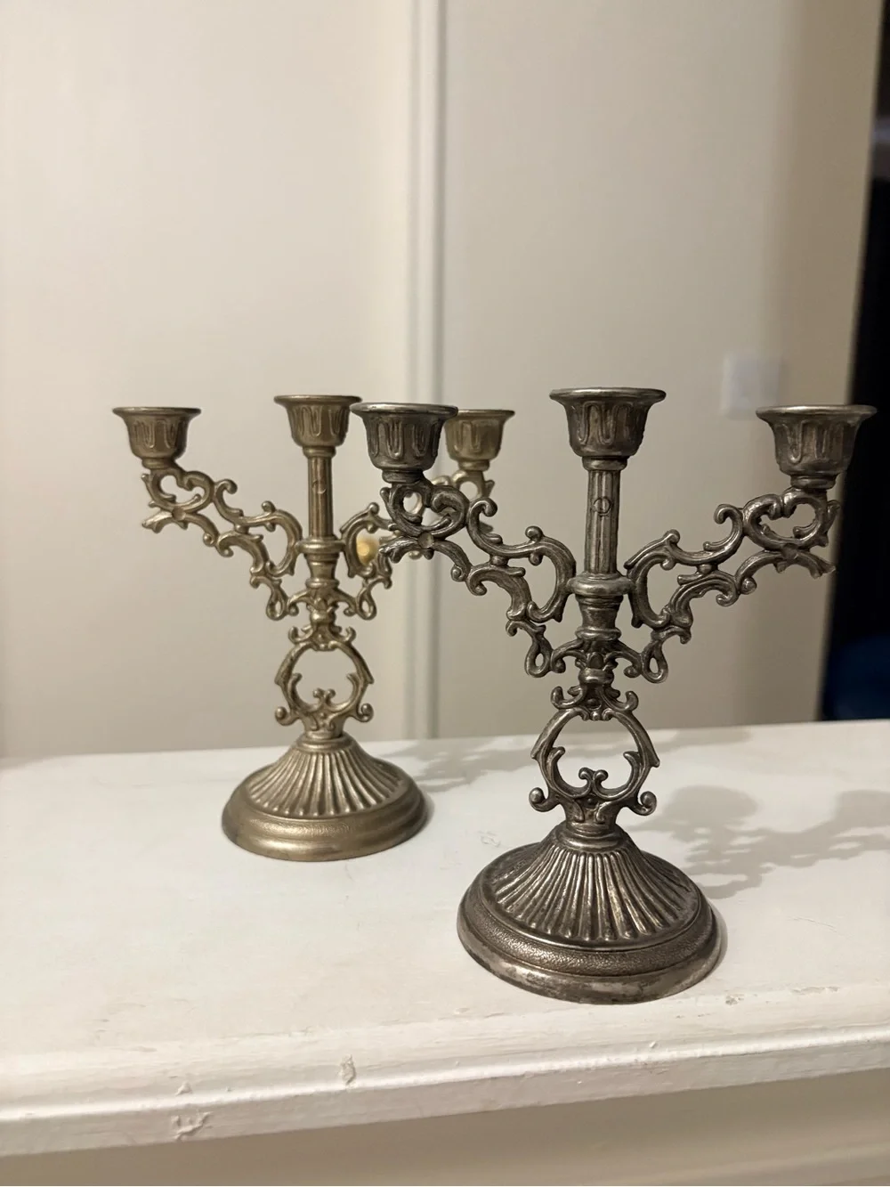 Pair of antique style candelabras