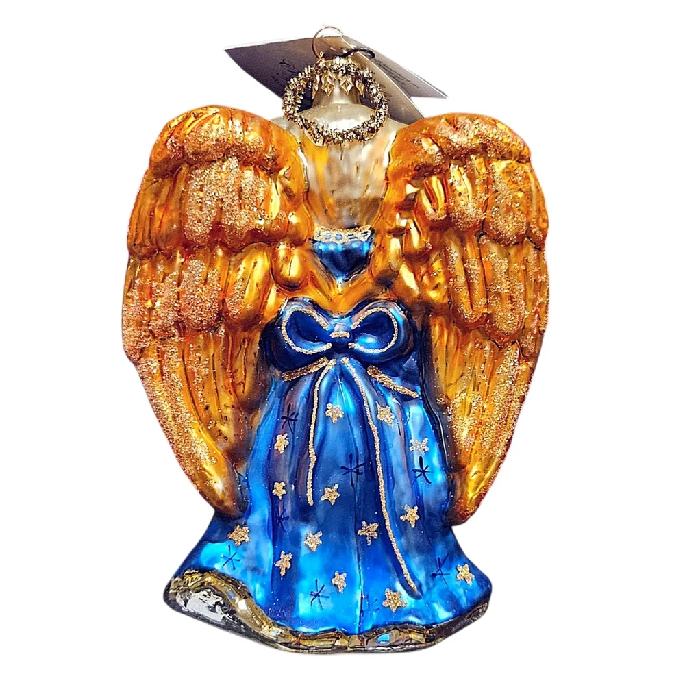 Christopher Radko European Glass Hand-Painted Muffy Vanderbear Angel Halo HTF