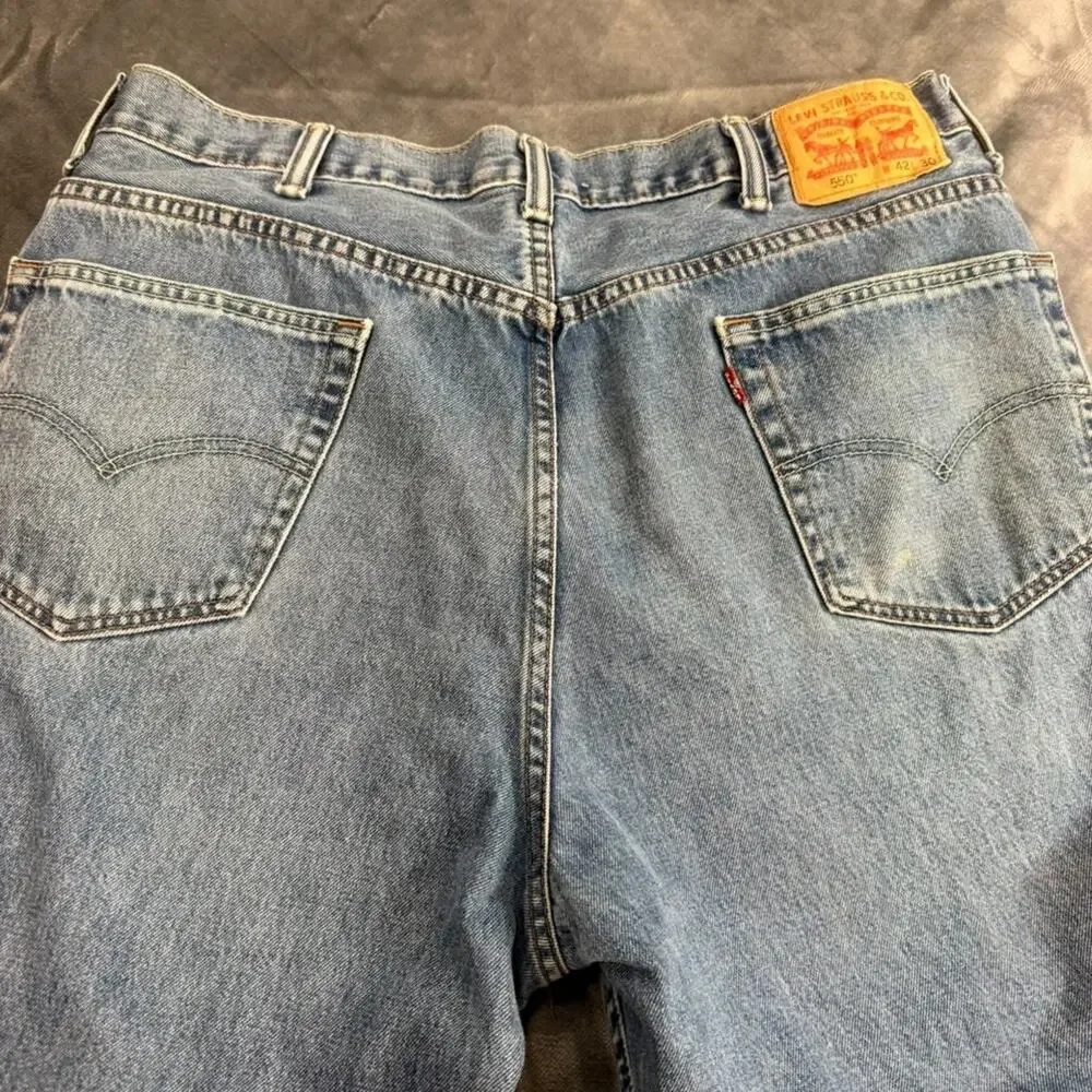 Levi Strauss & Co 550 Relaxed Fit Jeans Blue Denim. Levi's Mens Size 42x30