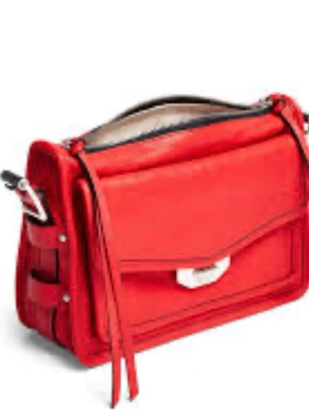 rag & bone Red Small Field Messenger Leather Bag Never Used
