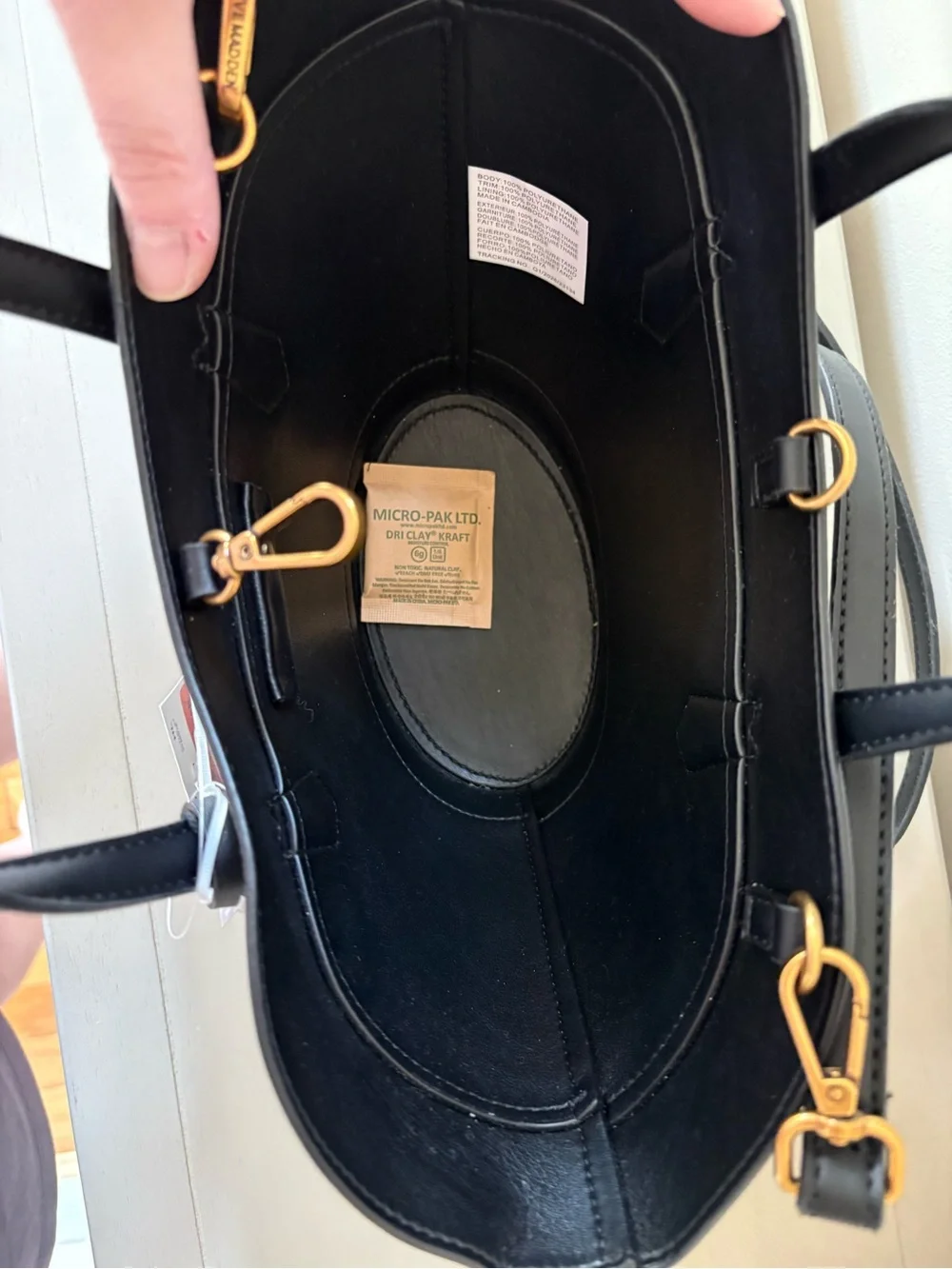 Steve Madden Black & White Zebra Print Satchel Bag
