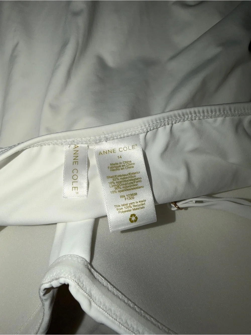 Anne Cole sleek white