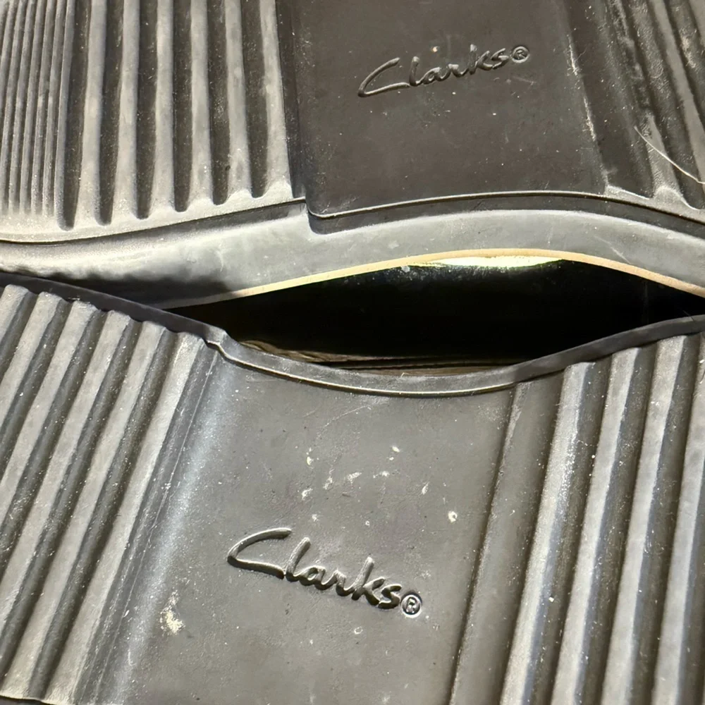Clarks Black Patent Leather Flats