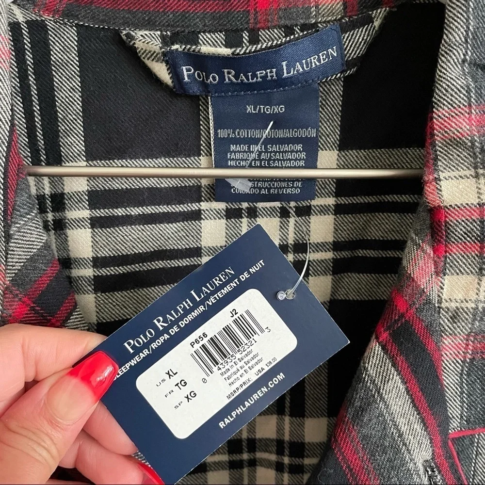 Polo Ralph Lauren Men’s Plaid Pajama Top Size XL