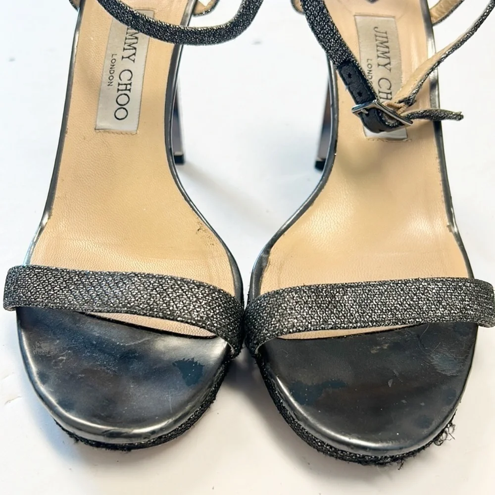 Jimmy Choo metallic heels