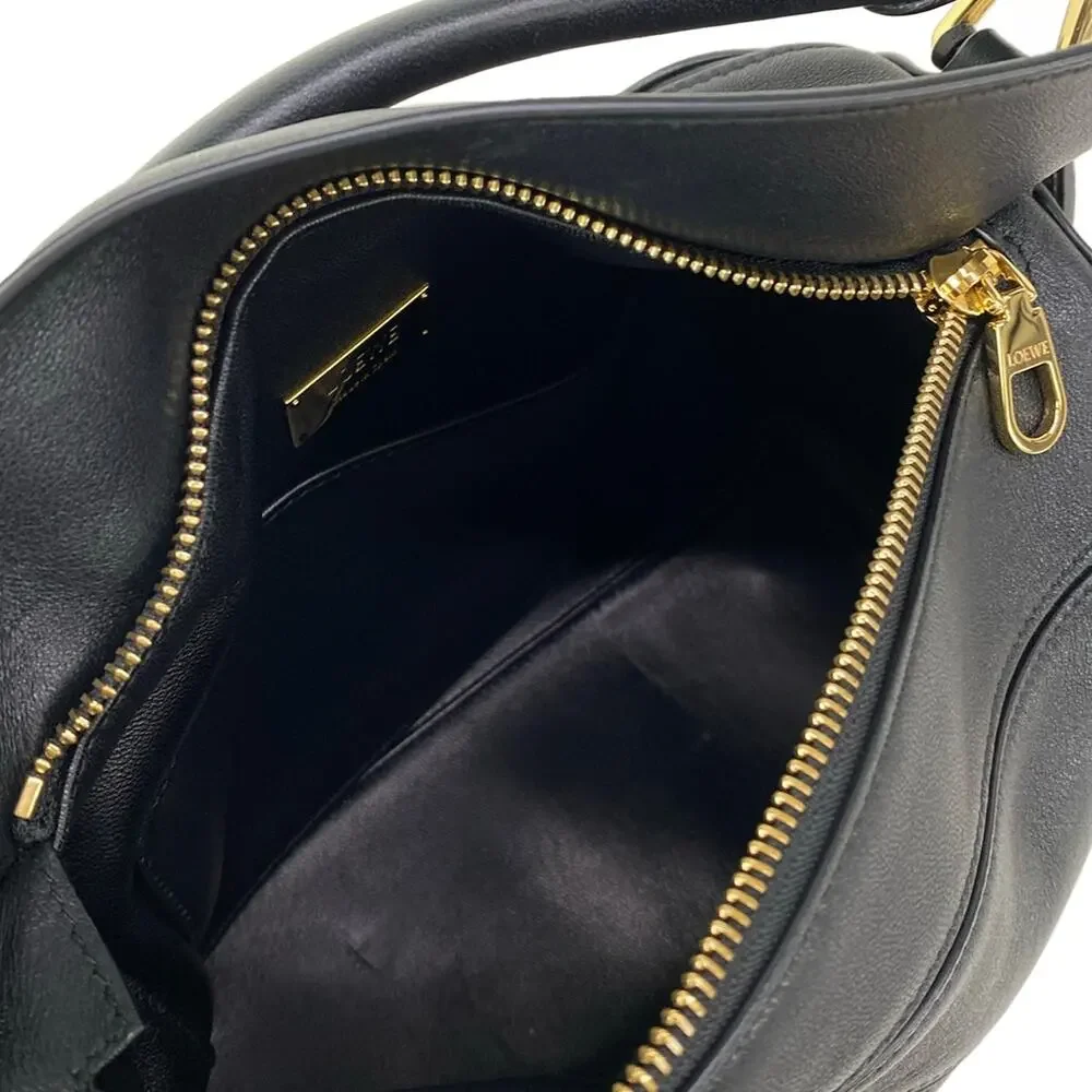 Loewe Featherlight Puzzle Bag, Small Handbag Black Gold