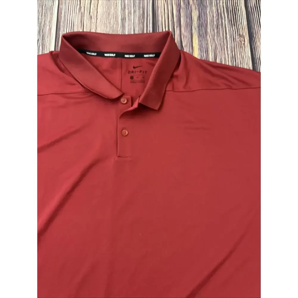 NWT Nike Shirt Men’s Size 4XL Polo Dri-Fit Polo Red Golf Short Sleeve