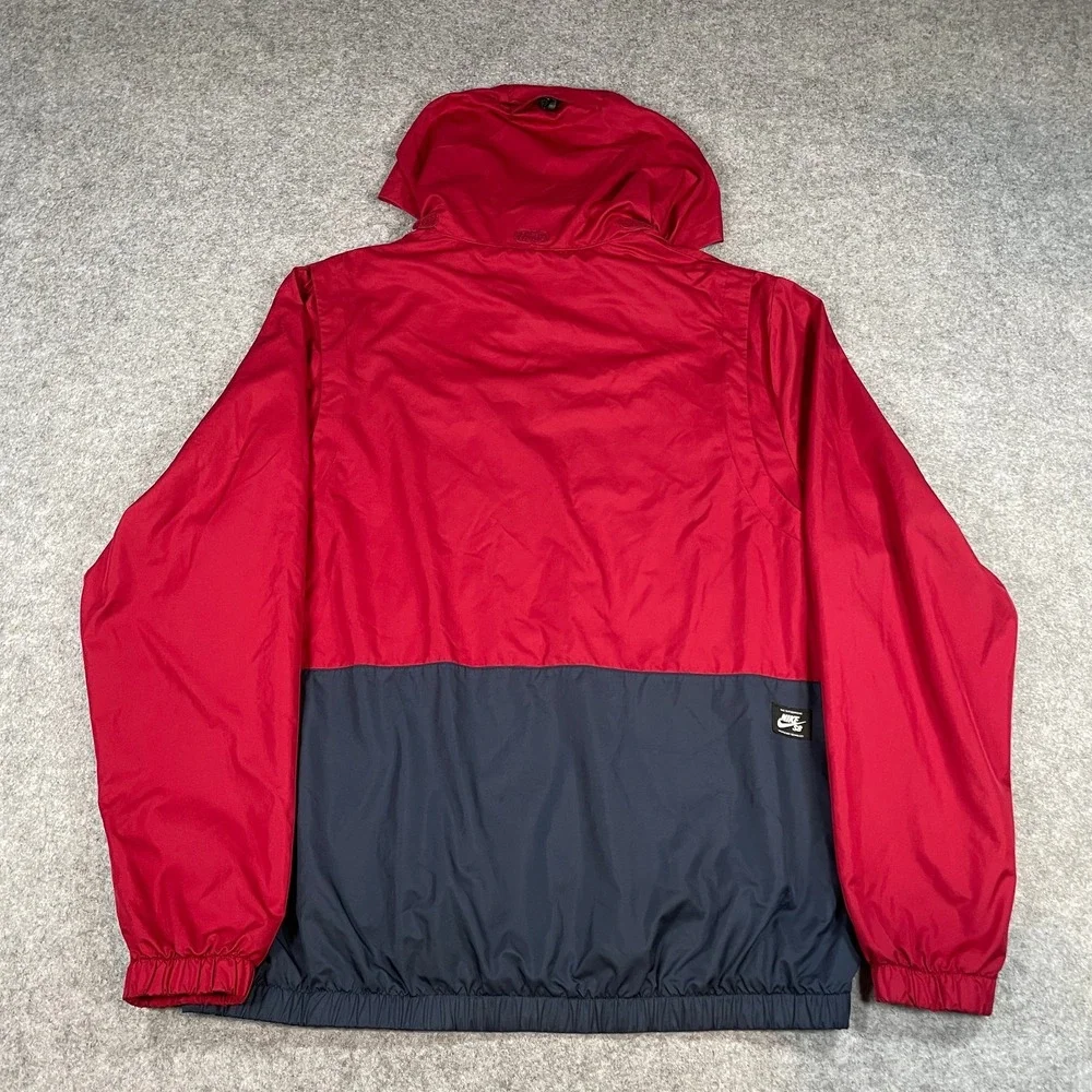 Nike SB Mens Jacket XL Red, White, Navy Color-block Athletic Layering Full Zip