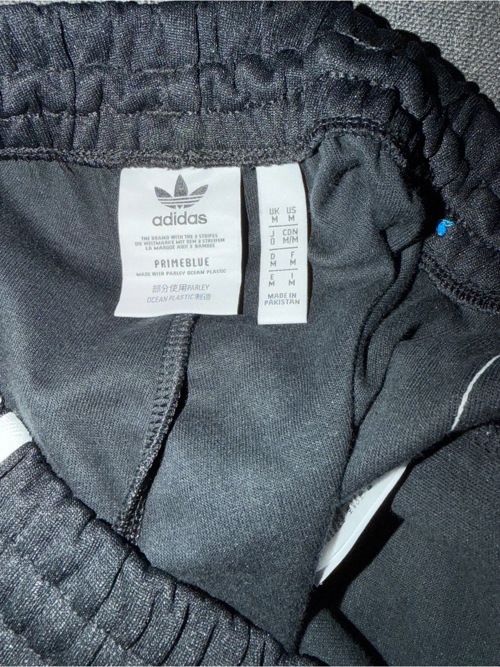 adidas Black Joggers with White 3-Stripes