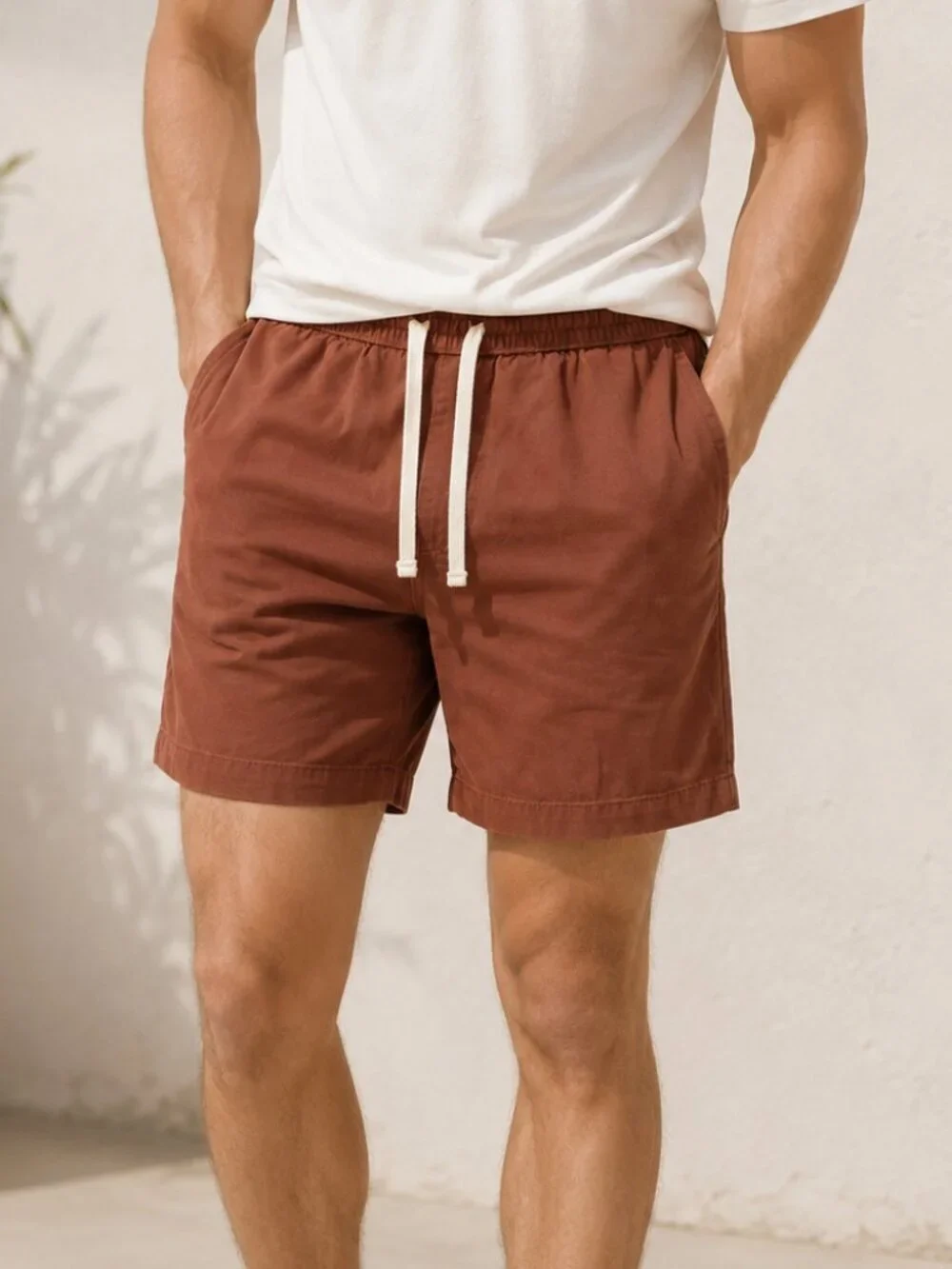 Goodfellow & Co Mens Pull On Shorts Brown 7