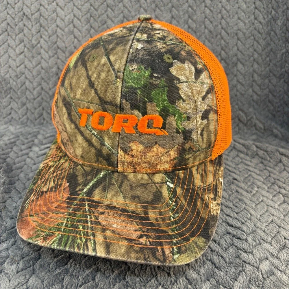 Outdoor Cap TORQ Camo Blaze Orange Mesh Trucker Hat Snapback Hunting Cap 0567