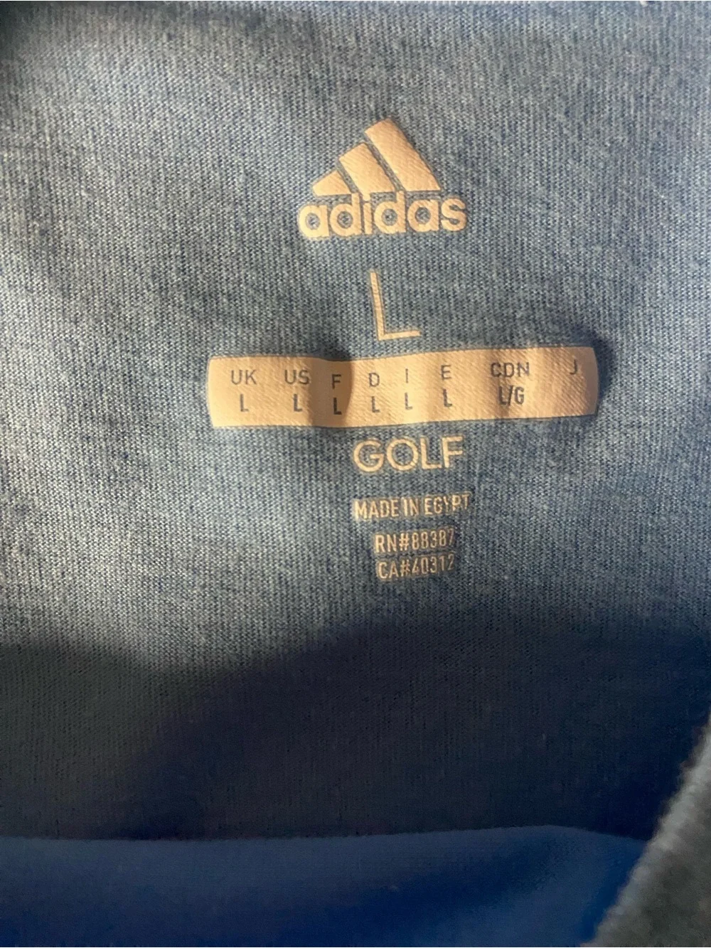 Adidas Men’s Light Blue Golf T-Shirt, Size L - C000124