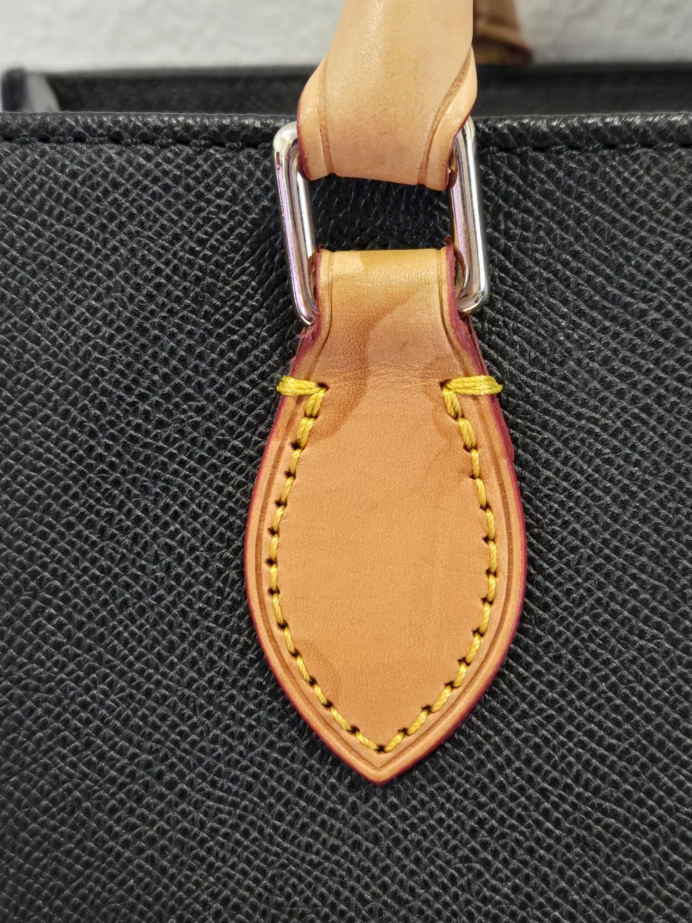 Dooney & Bourke Janine Black Satchel with Tan Trim