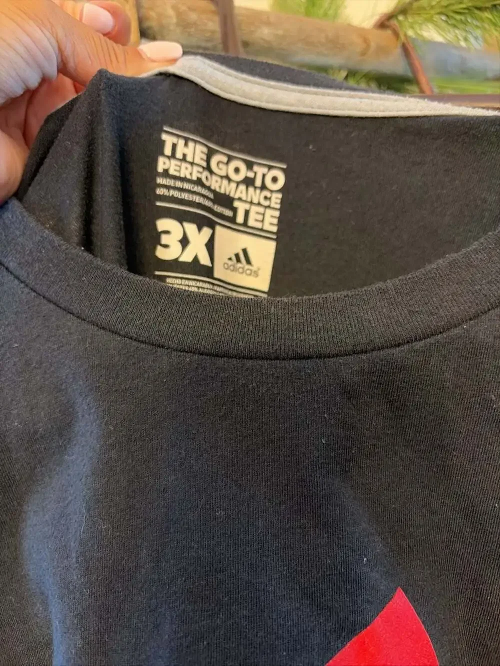 Adidas The Go-To Performance Tee Black Graphic T-Shirt Size 3X