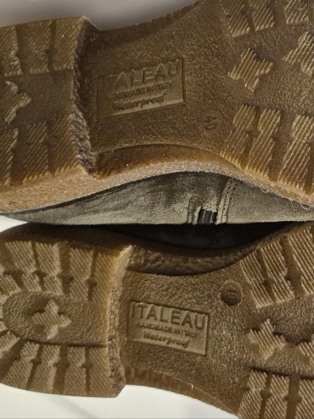 ITALEAU Foliana Waterproof Suede Ankle Boots Moss Green Size EU 40 / US 9.5