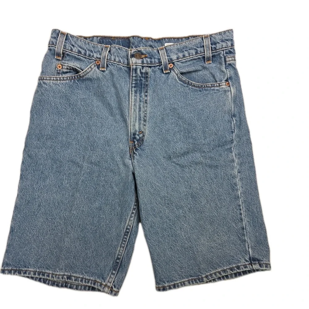 90s Orange Tab‎ Levi's 550 USA Made Men's Denim Jean Shorts Vintage Relaxed 34