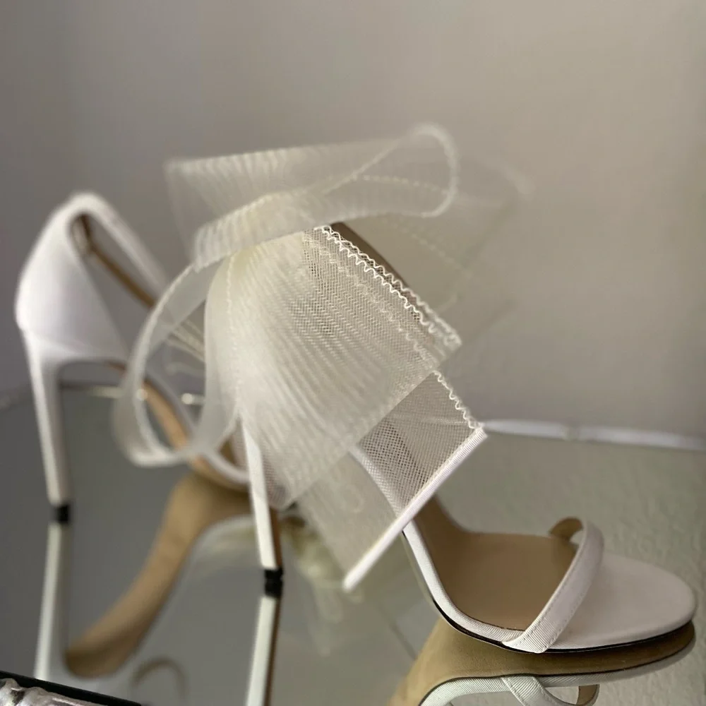 Wedding jimmy Choo Aveline 100 Latte AsymmetricGrosgrain Fascinator Bows 38