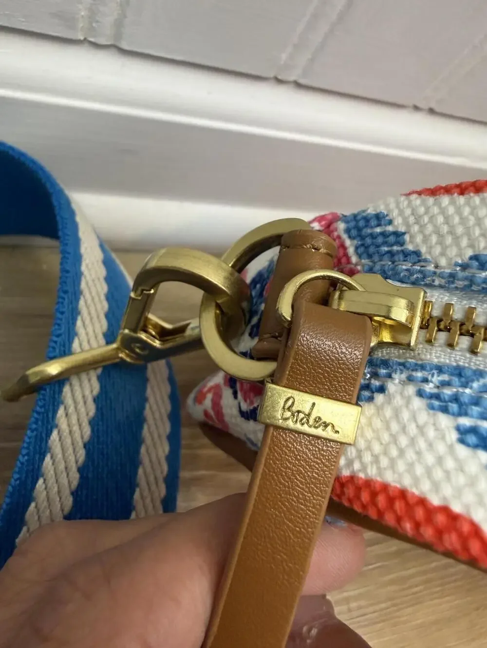 Boden Vibrant Multi-Color Patterned Canvas Crossbody Bag