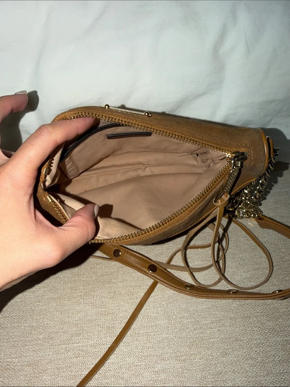Vintage Rebecca Minkoff Brown Leather & Suede Mini M.A.C Bag