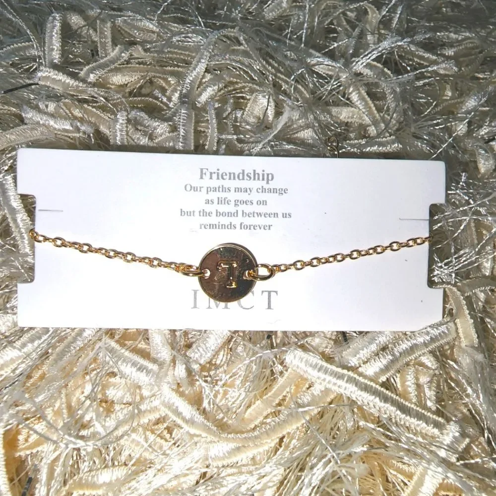 3 for $18 Super Dainty Initial  L  Bracelet 14k Gold Filled