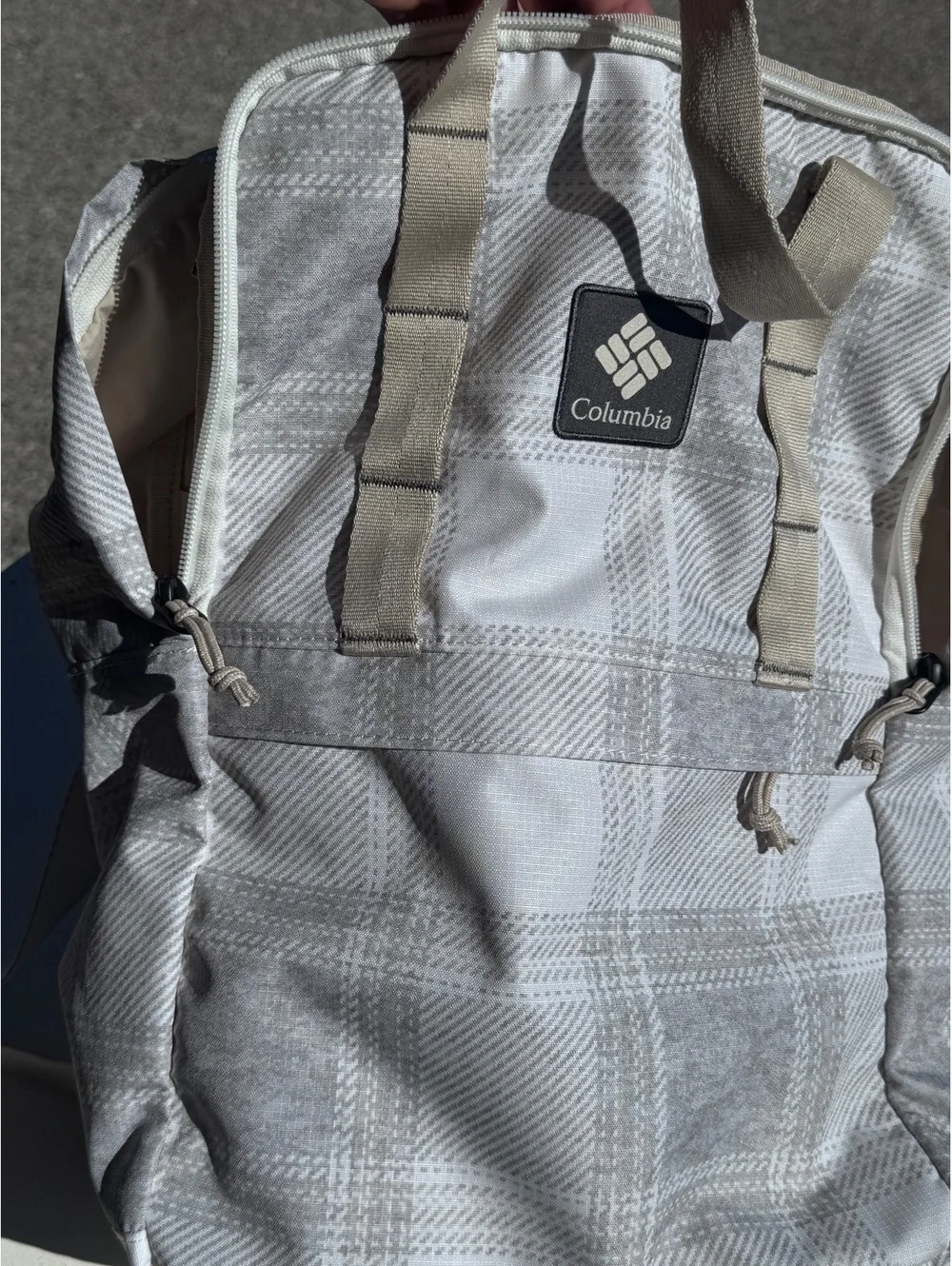 Columbia Trek 24L Backpack Sea Salt Plaid Laptop School Travel Daypack