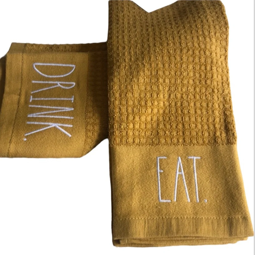 Rae Dunn EAT DRINK kitchen towels