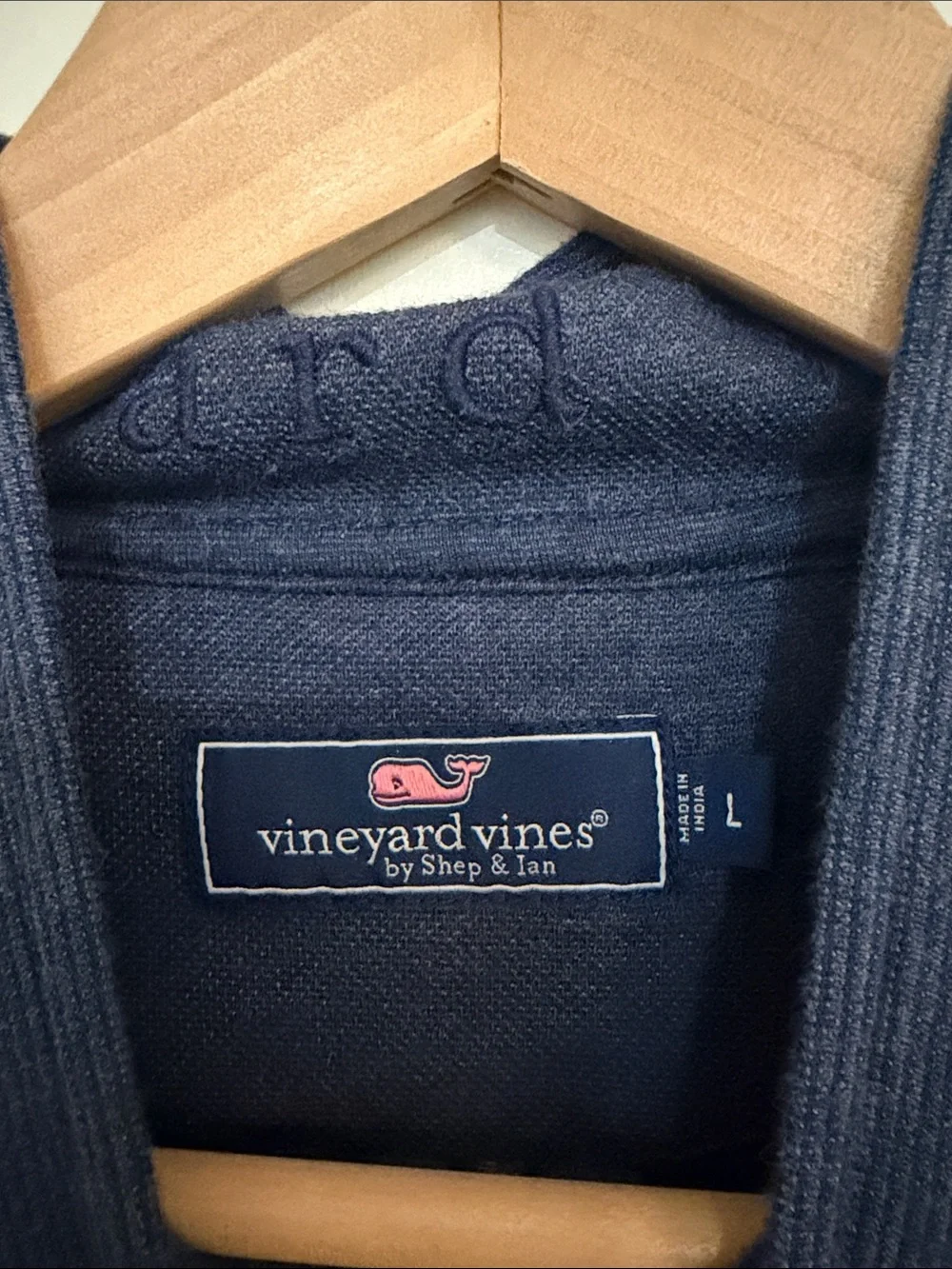 Vineyard Vines Men's Navy Blue Quarter-Zip Sweater