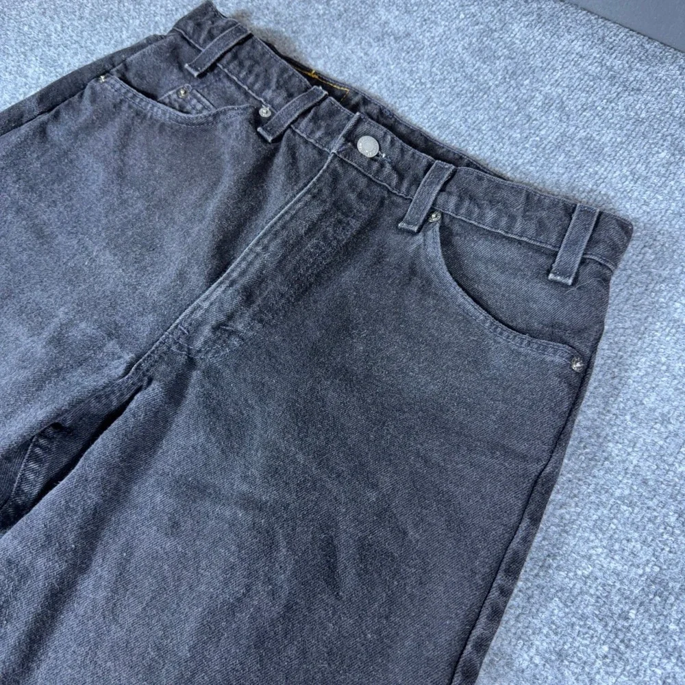 Vintage Levis 550 Orange Tab Mens 33x30 Black Relaxed Tapered Leg Jeans USA 90s