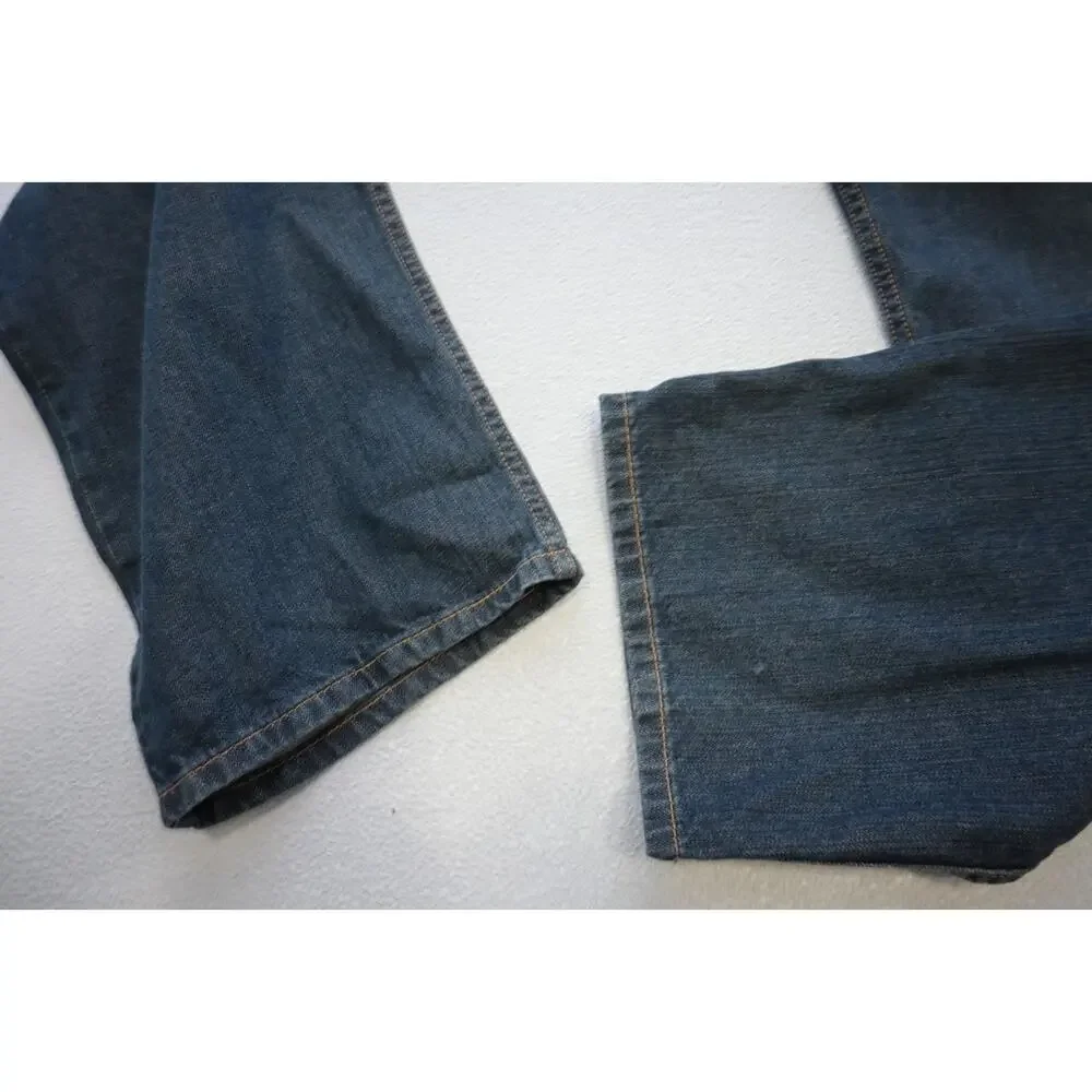 Levi's 550 Relaxed Fit Straight Blue Denim Jeans Rugged Mens Sz 50‎ x 32