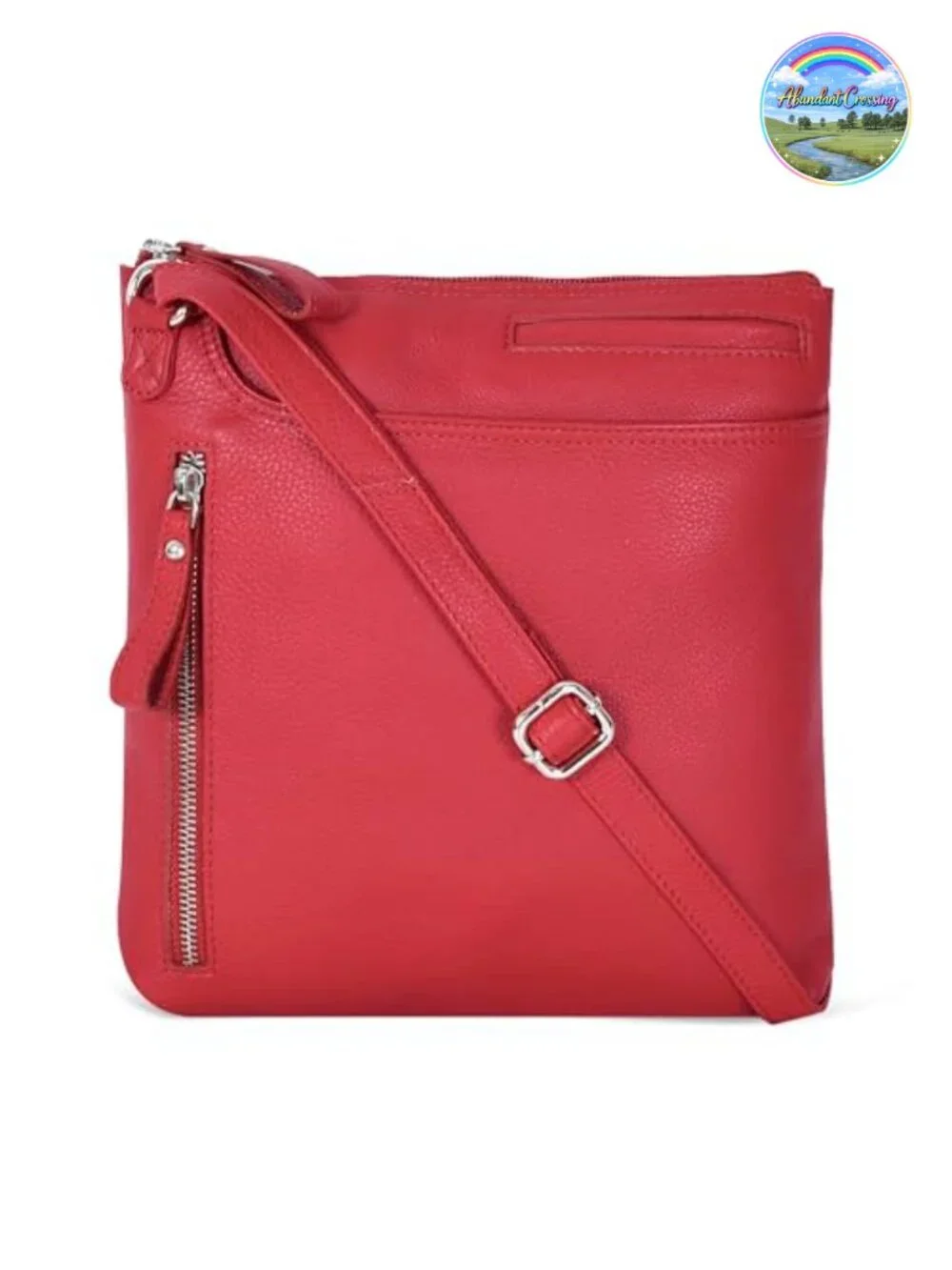 Genuine Leather Crossbody Bag for Women Medium Sling Purse Adjustable Strap,