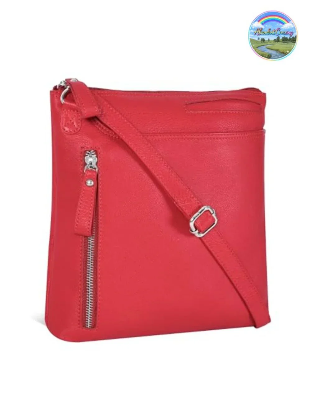 Genuine Leather Crossbody Bag for Women Medium Sling Purse Adjustable Strap,