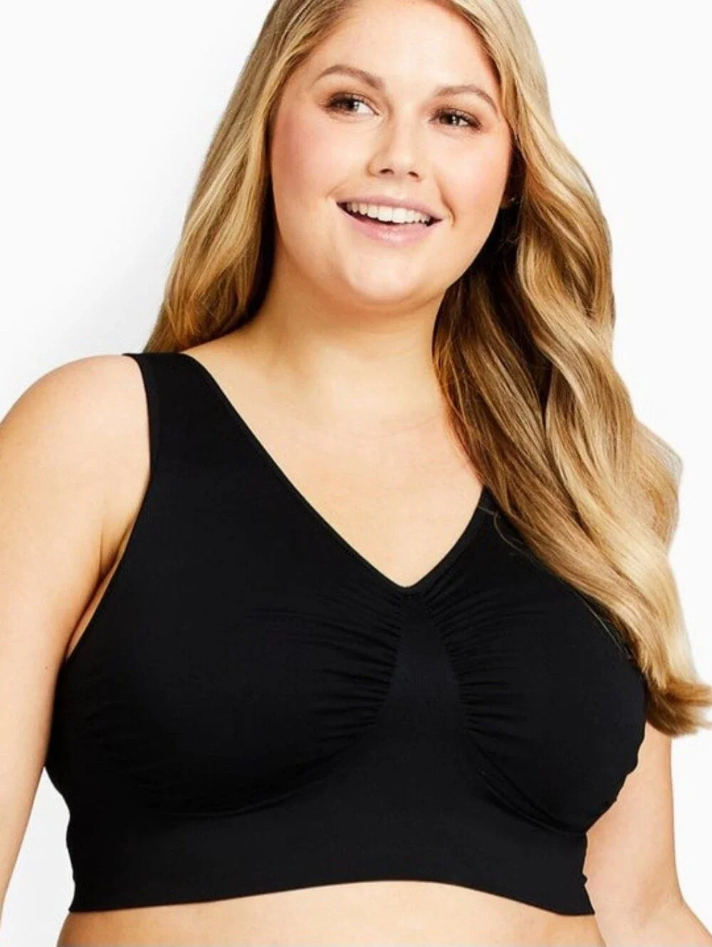 Avenue Body Seamless Wire-Free Bra Black Size 3X NWT Plus Size
