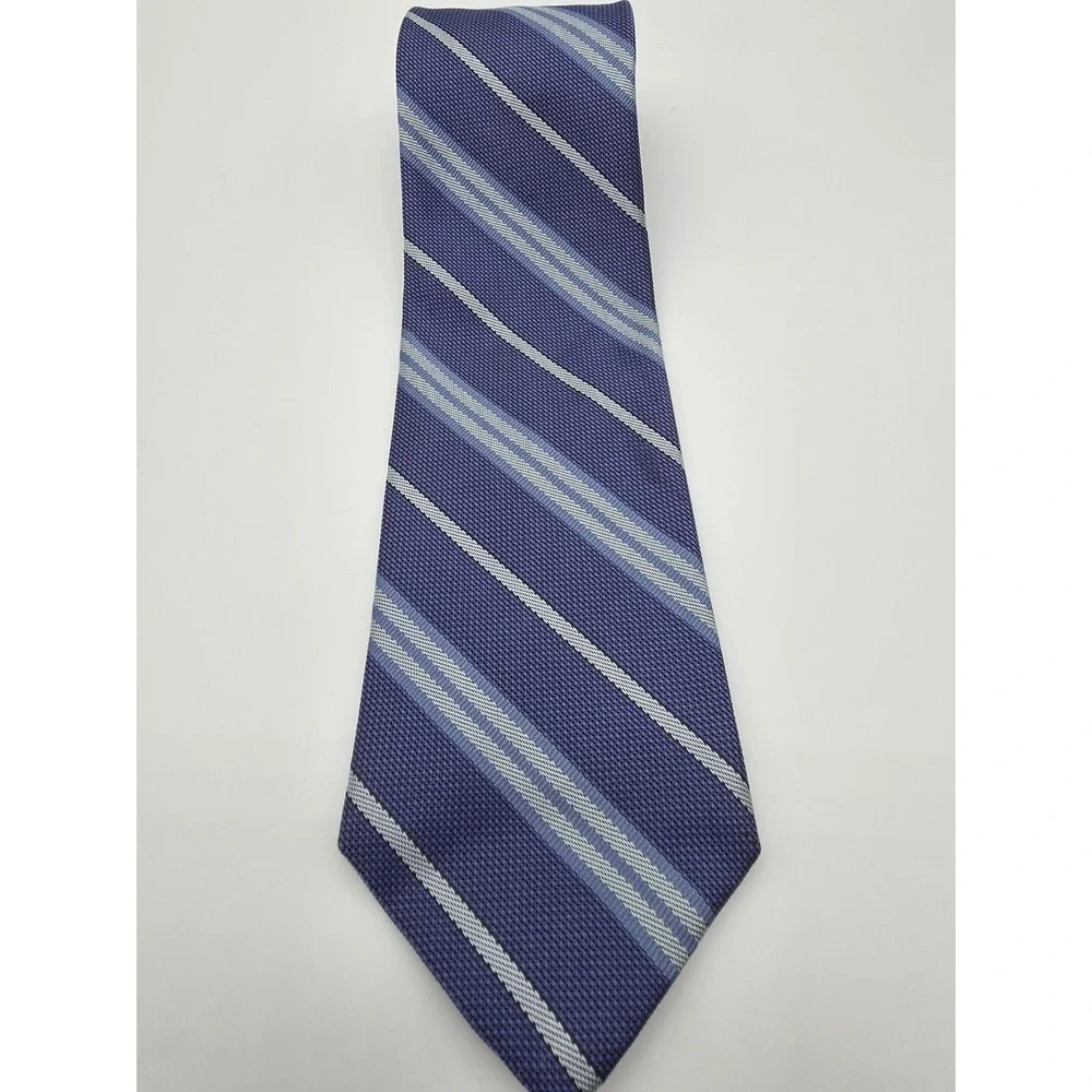 Brooks Brothers 346 Men's Tie Blue White 100% Silk Necktie 60