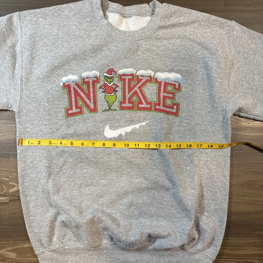 Grinch Themed Holiday Crewneck Sweater Nike Graphic