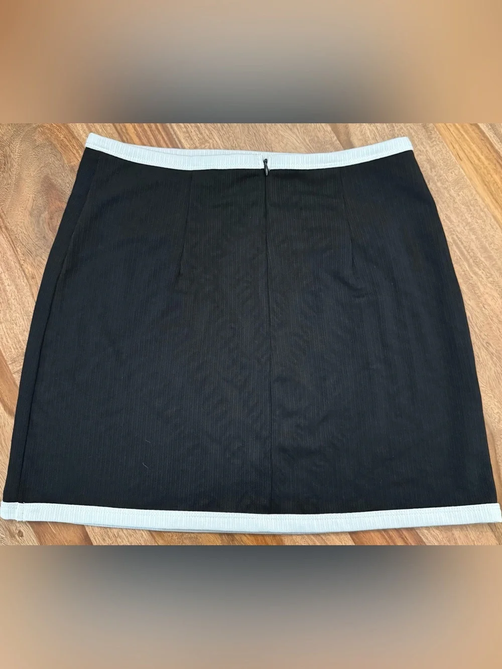 Cider Black Skirt with White Trim
