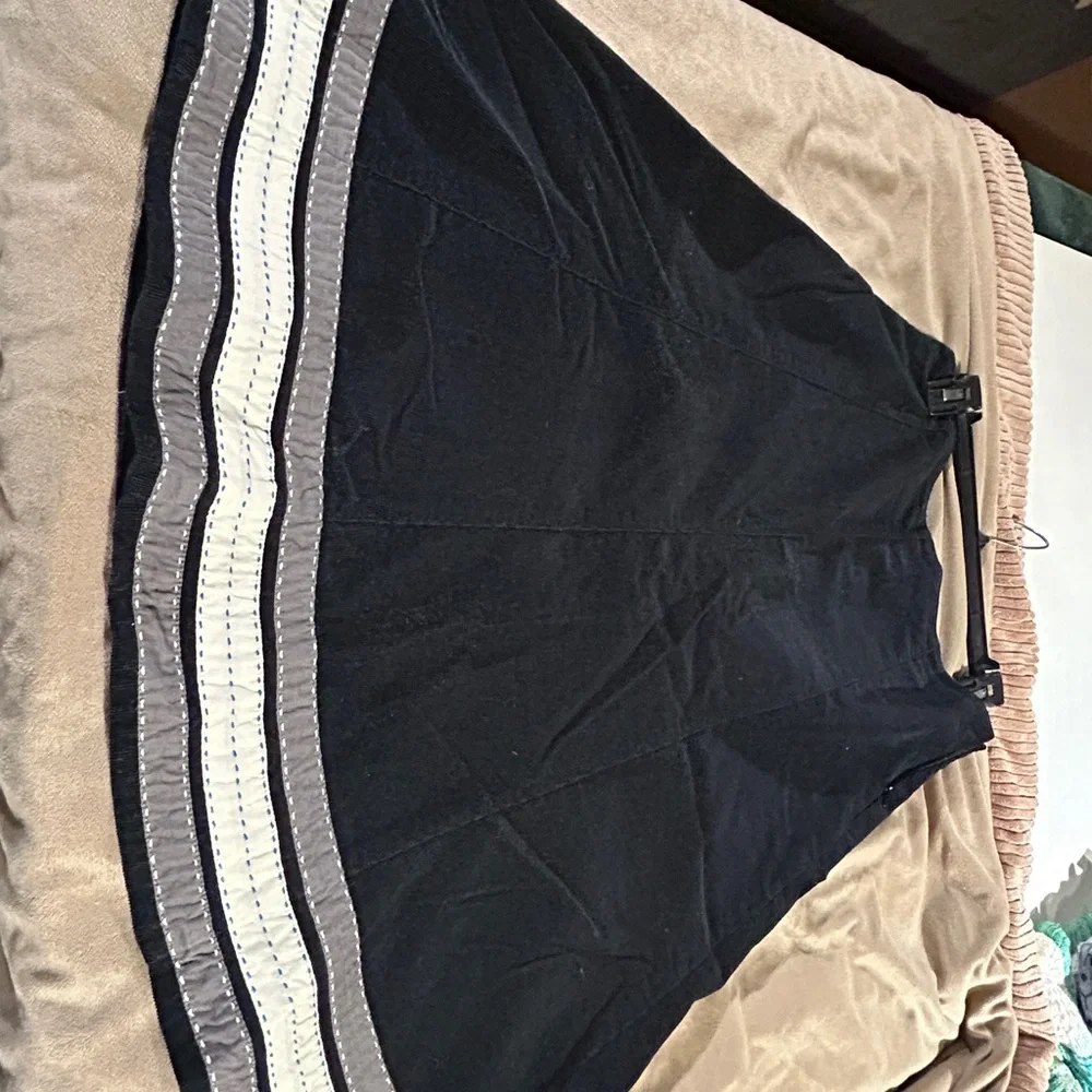 Boden Maude Black Corduroy Midi  Skirt