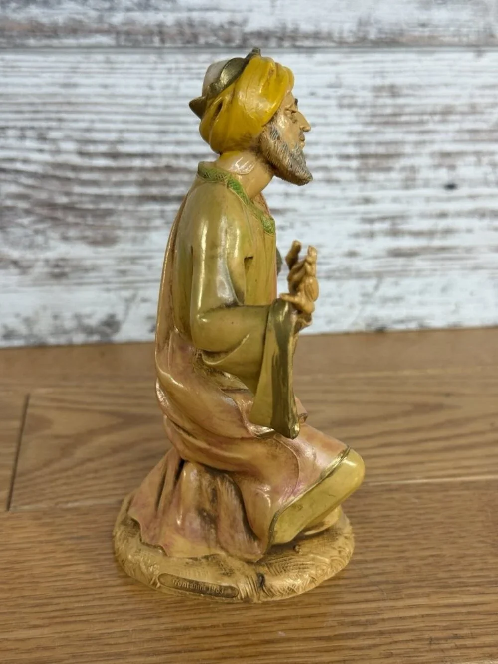 Vintage 1983 Fontanini Depose Italy #303 Wise Man GASPAR 7.5 Scale W/Story Card