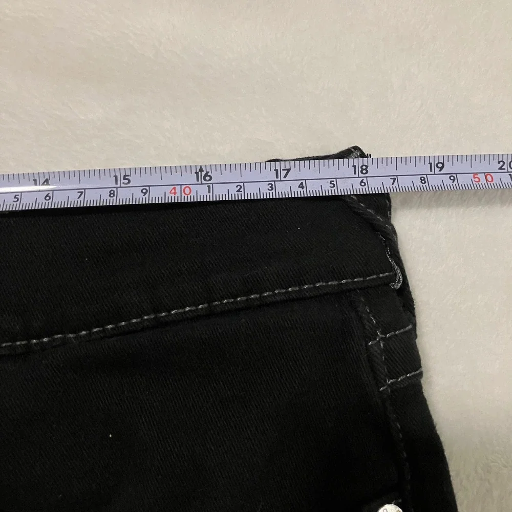 True Religion Ricky Relaxed Straight Jeans Men's Size 36 Black Ricky Flap Pocket