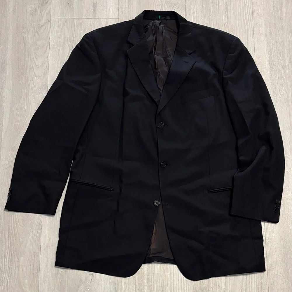 🔥BUNDLESALE Hugo Boss Classic Black Sport Coat Blazer Suit Jacket