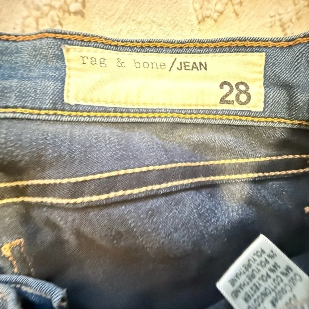 Rag & Bone Blue Ankle Cropped Jeans