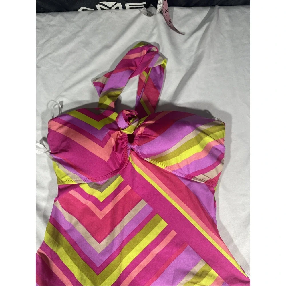 NWT $162 Trina Turk [ 12 ] Waltz Bandeau One Piece‎ Swimsuit #U1353