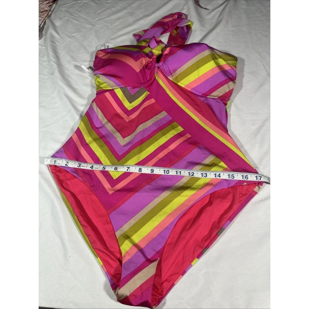 NWT $162 Trina Turk [ 12 ] Waltz Bandeau One Piece‎ Swimsuit #U1353