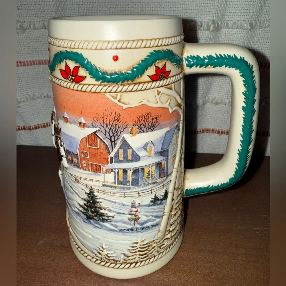 Vintage Budweiser 1996 Holiday Stein‎