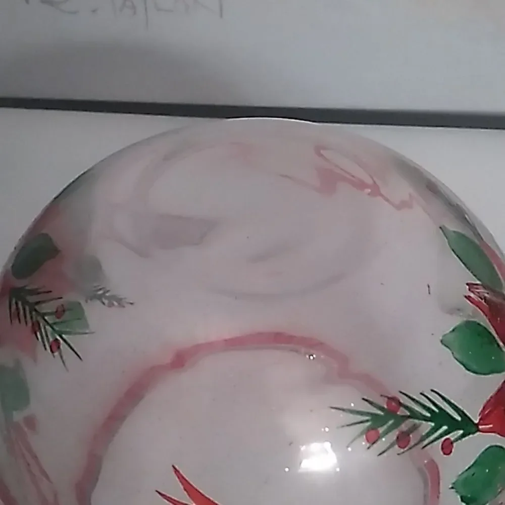 Poinsettia Glass Bowl #1
