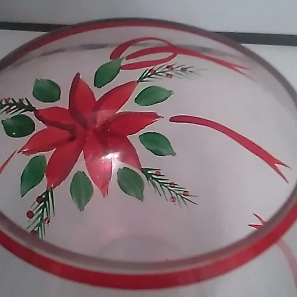 Poinsettia Glass Bowl #1