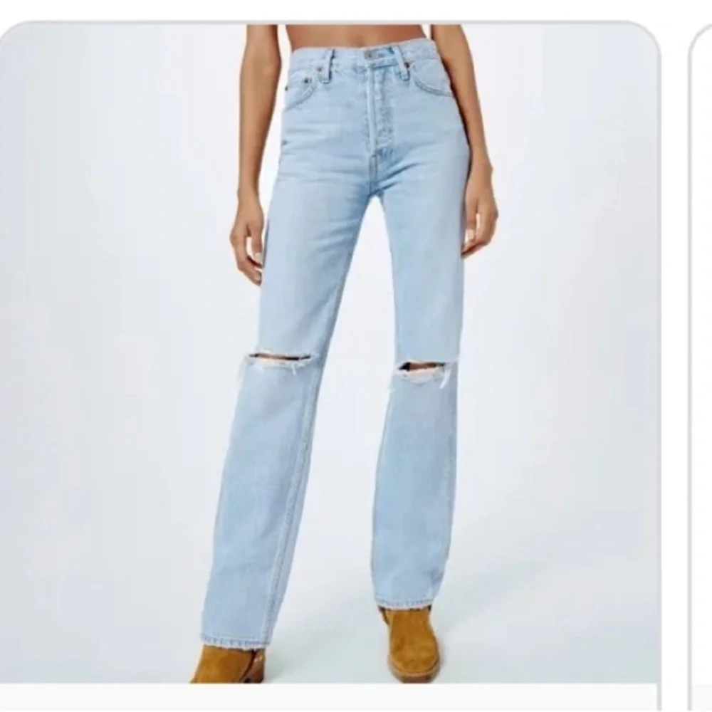 NWT Re/Done 90's High‎ Rise Loose Bleach Destroy 188-3WHRL Distressed size 29