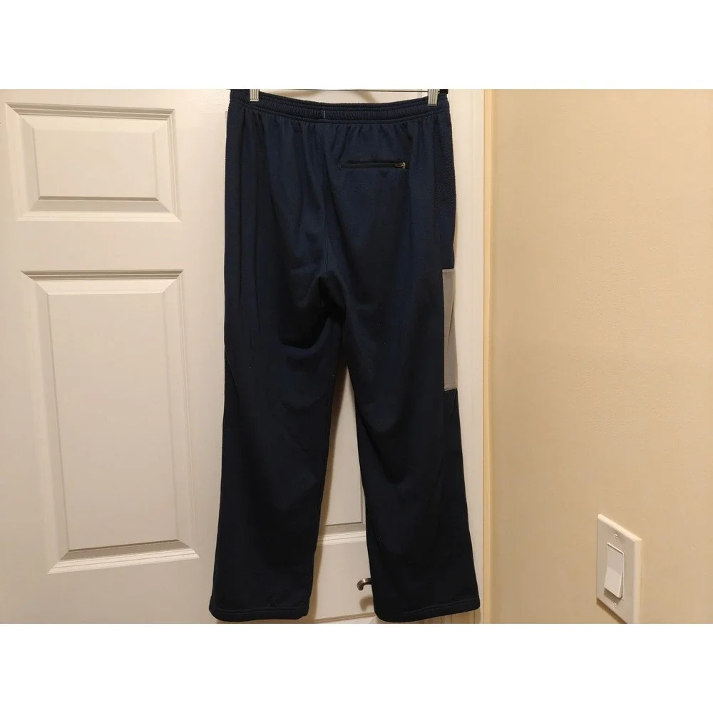 Reebok Mens Large Navy Blue Fleece Athletic Pants Straight Leg 3RBMP969